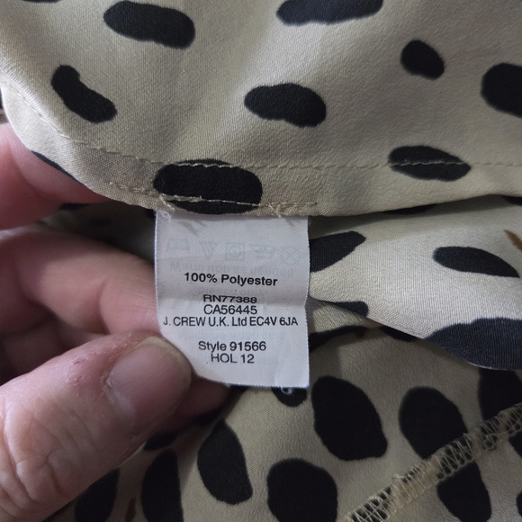 ⭐️J. Crew Leopard Print Boxy 3/4 Sleeve Blouse Size Med - Picture 3 of 5